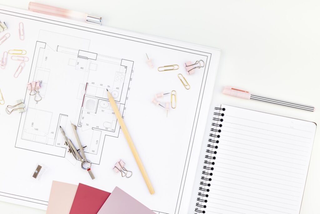 interior designer table workplace with house plan 2024 12 16 05 32 21 utc